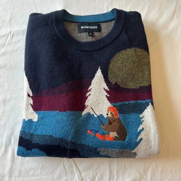 Bonobos Crewneck Sweater - fishing outdoor design - Picture 1 of 3